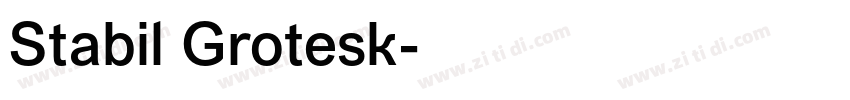 Stabil Grotesk字体转换